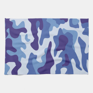 Blue camouflage pattern kitchen towel