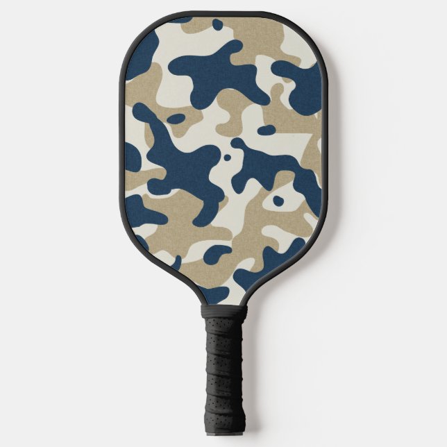 Blue Camouflage Pickleball Paddle (Front)