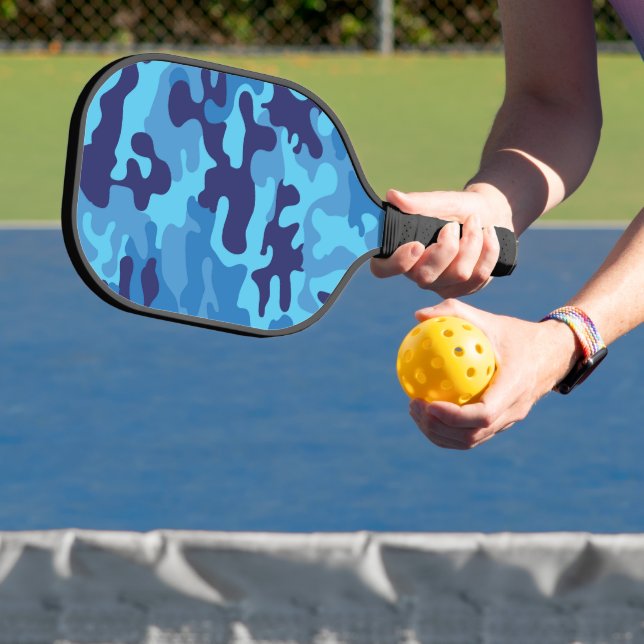 Blue Camouflage Pickleball Paddle (Insitu)