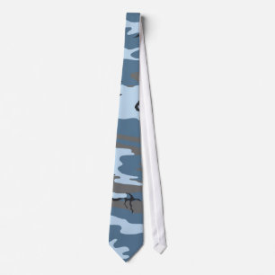 Blue Camouflage Tie