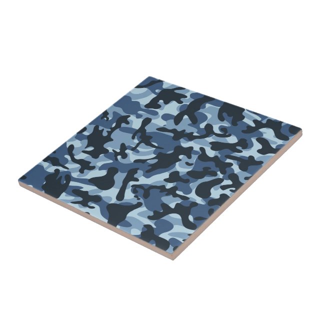Blue Camouflage   Tile (Side)