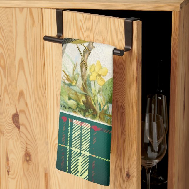 Blue Canada Warbler Kitchen Towel (Thirds Fold)