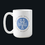 Blue Cancer Zodiac Star Sign Personality Trait Coffee Mug<br><div class="desc">A fun zodiac mug featuring the prominent traits for your sign! A fun gift for all! Those born under the sign Cancer (21 June –23 July) are said to be nurturing, imaginative, caring, loyal, and intuitive! Surprise a friend or zodiac lover for their birthday with these compliments specialized just for...</div>