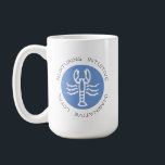Blue Cancer Zodiac Star Sign Personality Trait Coffee Mug<br><div class="desc">A fun zodiac mug featuring the prominent traits for your sign! A fun gift for all! Those born under the sign Cancer (21 June –23 July) are said to be nurturing, imaginative, caring, loyal, and intuitive! Surprise a friend or zodiac lover for their birthday with these compliments specialized just for...</div>