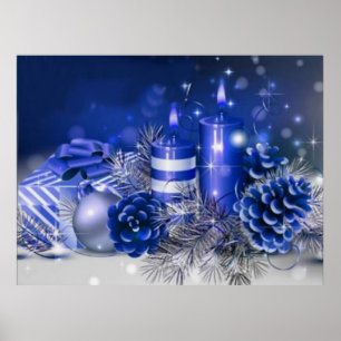 Blue candles Posters & Prints
