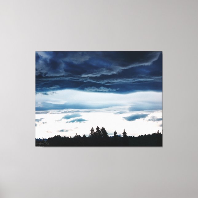 Blue Candy Floss Clouds : New Zealand Canvas Print (Front)
