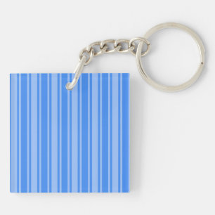 Blue candy stripes keychain