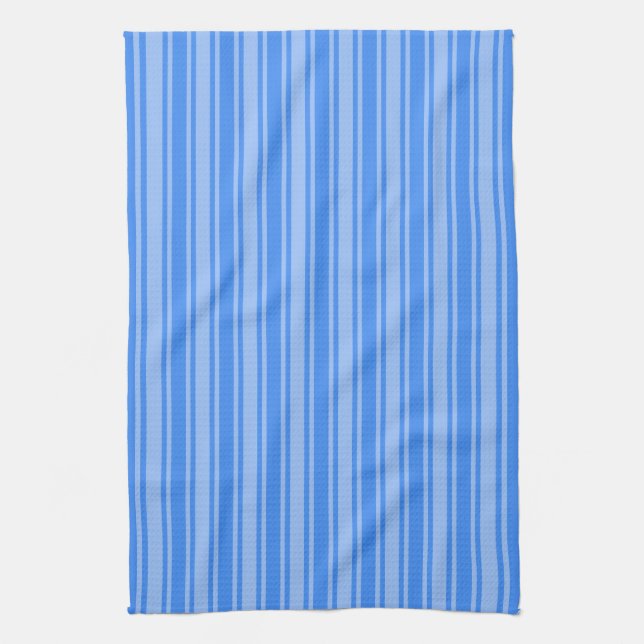 Blue candy stripes kitchen towel (Vertical)
