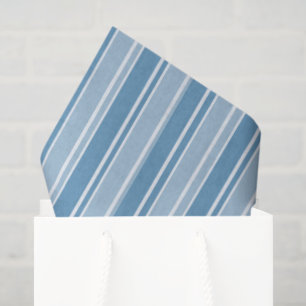 Blue Candy Stripes Tissue Paper