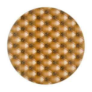 Blue Capitone Textile: Retro Background Cutting Board
