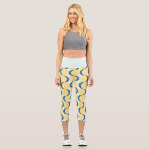 Blue capri leggings