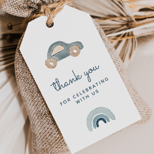 Blue Car Thank You Tag