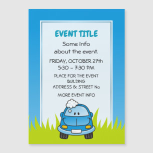 Blue Car with Bubbles