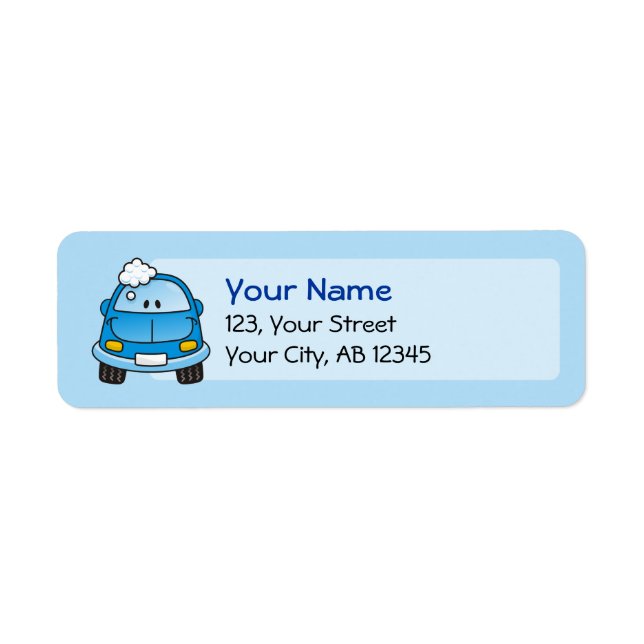 Blue car with bubbles (Front)