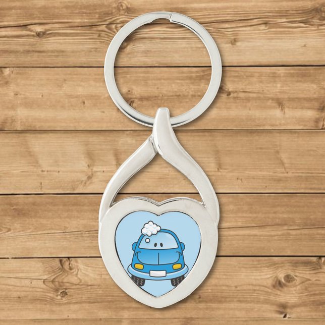 Blue car with bubbles keychain (Creator Uploaded)