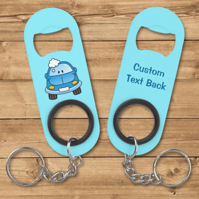 Blue car with bubbles keychain bottle opener (Creator Uploaded)