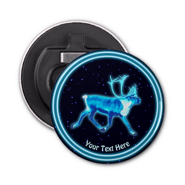 Blue Caribou (Reindeer) Bottle Opener (Front)