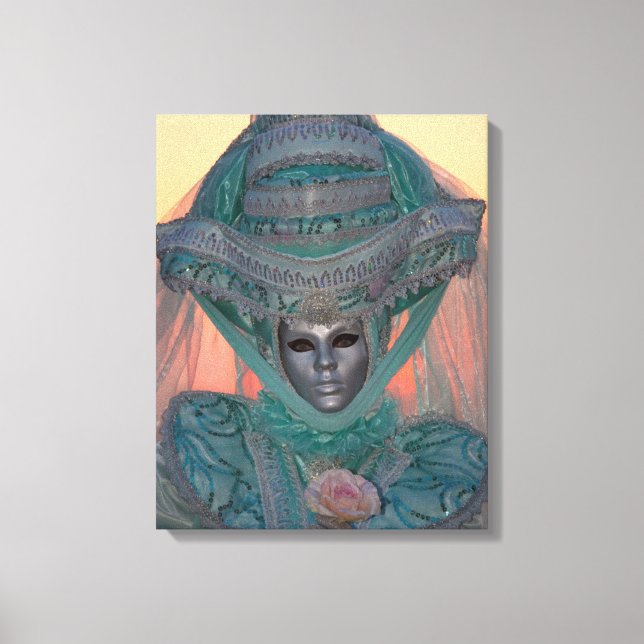 Blue Carnival Costume, Venice Canvas Print (Front)