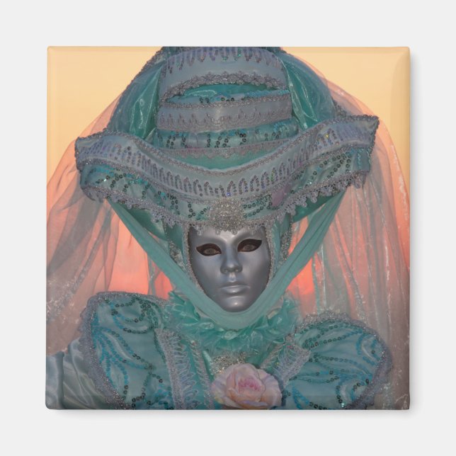 Blue Carnival Costume, Venice Magnet (Front)