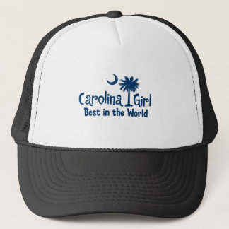 Blue Carolina Girl Best in the World Trucker Hat