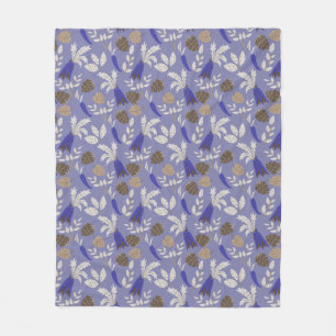 Blue Carrots And Nuts Pattern Fleece Blanket