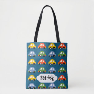 Blue cars custom design bag