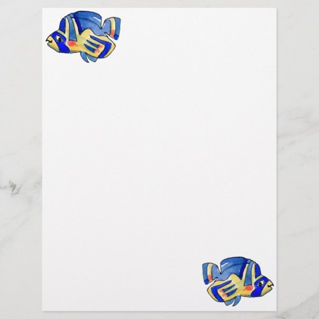 Blue Cartoon Butterfly Fish (Front)