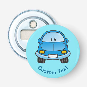 Blue cartoon car bottle opener