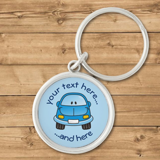 Blue cartoon car keychain (Creator Uploaded)