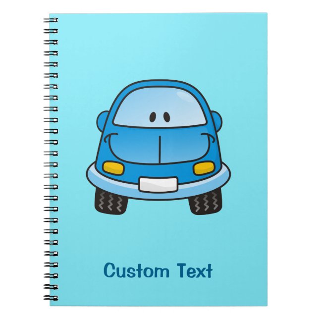 Blue cartoon car notebook (Front)