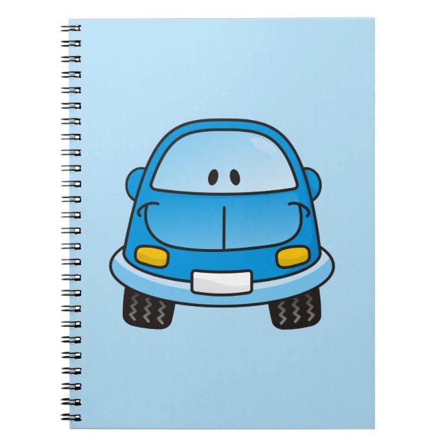 Blue cartoon car notebook (Front)