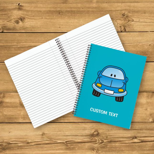 Blue cartoon car notebook (Creator Uploaded)
