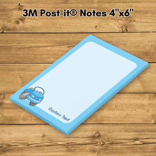 Blue Cartoon Car Post-it Notes