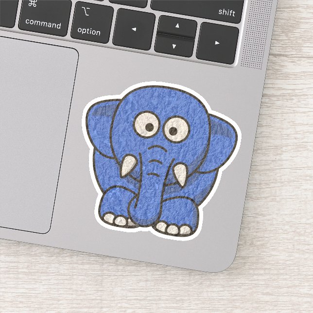 Blue Cartoon Elephant (Detail)