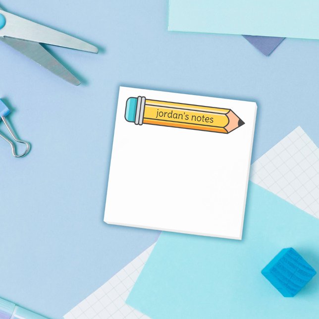 Blue Cartoon Pencil Illustration Your Name's Notes (Creator Uploaded)