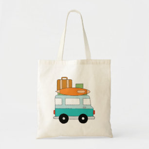 Blue Cartoon Van Best Family Adventure Vacations Tote Bag