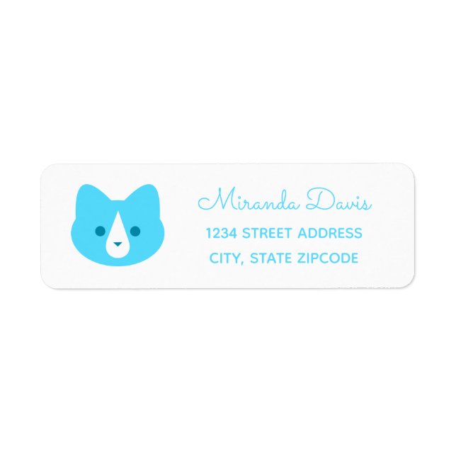 Blue Cat Address Label (Front)