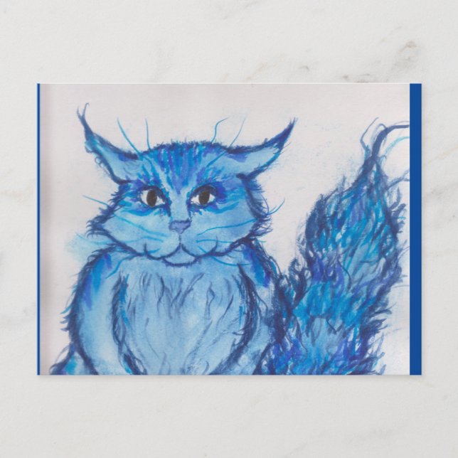 blue cat card (Front)