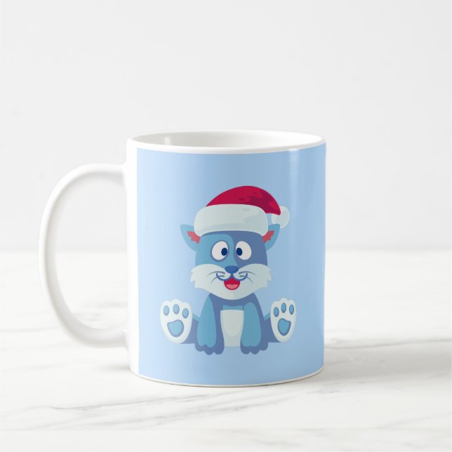 Blue Cat Coffee Mug (Left)