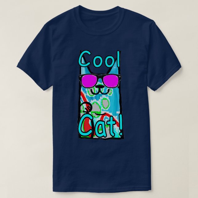 Blue Cat Cool 2022 T-Shirt (Design Front)