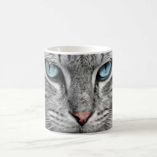 Blue Cat Eyes Coffee Mag Mug (Center)