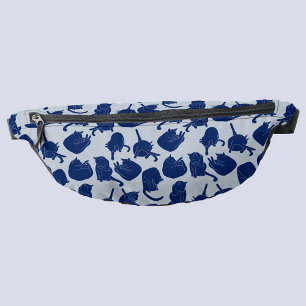 Blue Cat Pattern Fanny Pack