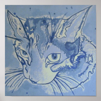 Blue Cat Poster