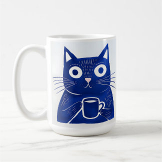 Blue Cat T-Shirt Coffee Mug