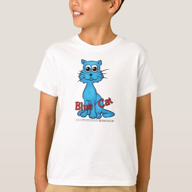 Blue Cat T-Shirt from Red Cat Book (Front)