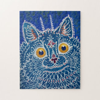 Blue cat vintage art puzzle