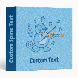 Blue Cat with Violin Binder