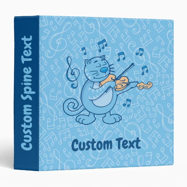 Blue Cat with Violin Binder (Front/Spine)