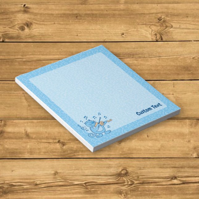 Blue Cat with Violin Notepad (Creator Uploaded)