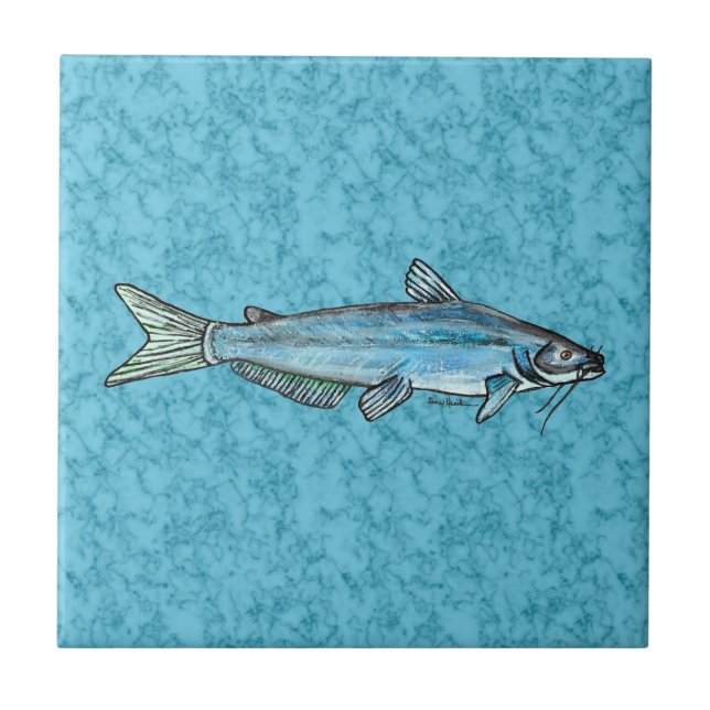 Blue Catfish Tile (Front)